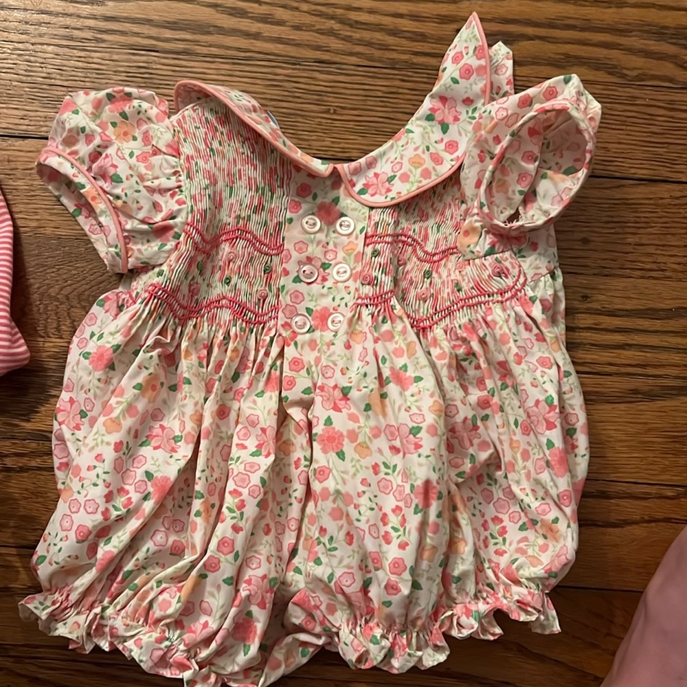 LITTLE ENGLISH 3M Smocked Bridget Bubble - Fairway Floral